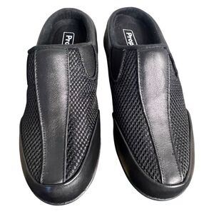 Propet Washable Walker Slide Shoes Womens 8M Black Mesh Comfort Orthopedic Mule